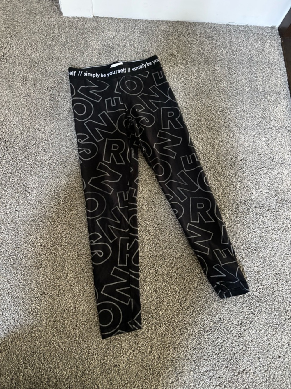 COCCODRILLO - Kids Black Graphic Leggings with Elastic Waistband